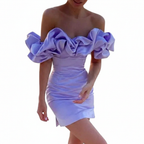 Afra | Women Cocktail Dress With Lace Bodice And Satin Skirt | Party Style