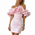 Afra | Women Cocktail Dress With Lace Bodice And Satin Skirt | Party Style