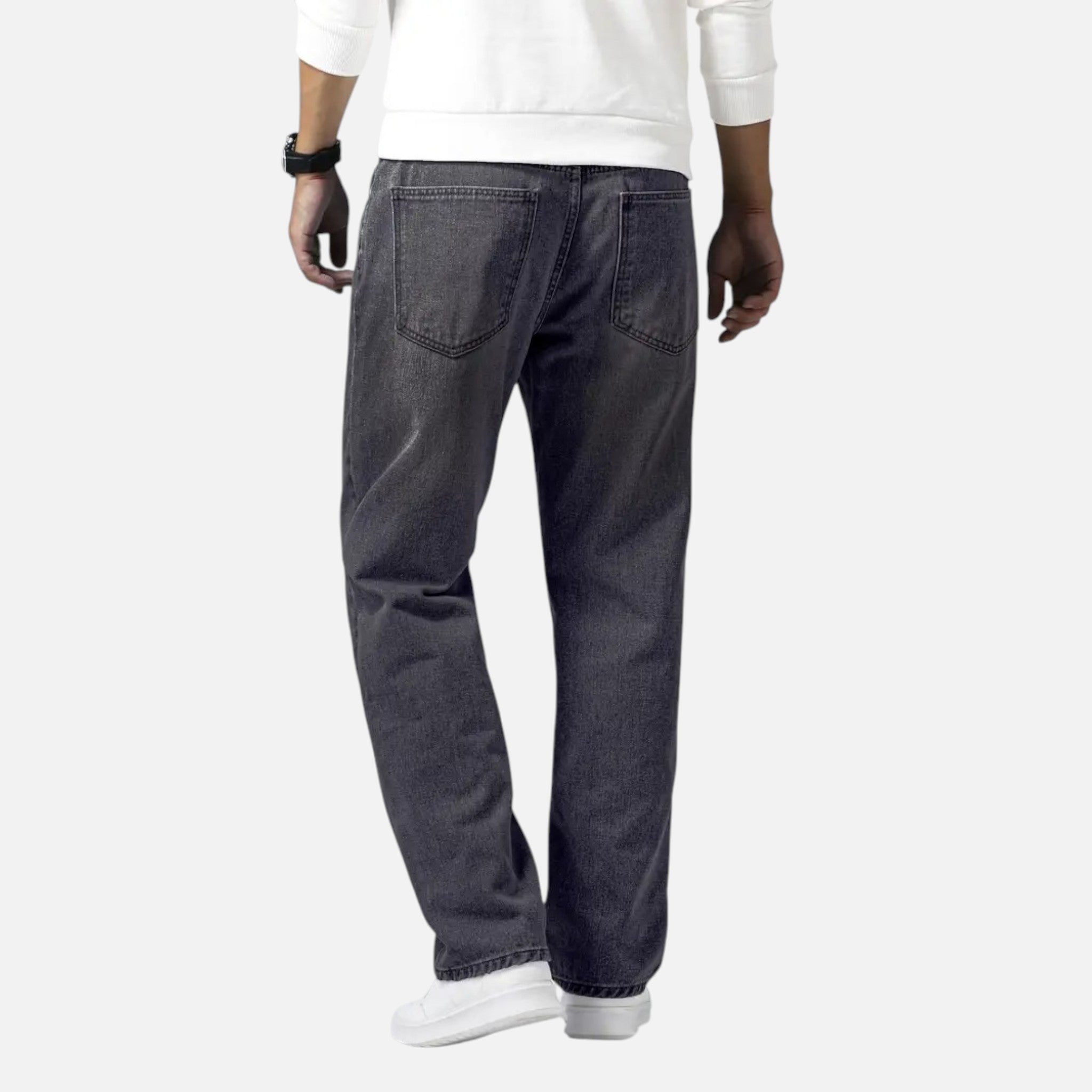 Aiden | Men's Denim Jeans With Pockets And Exposed Seams | Casual