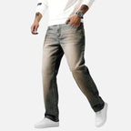 Aiden | Men's Denim Jeans With Pockets And Exposed Seams | Casual