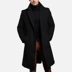 Aiden | Men's Knee-Length Coat With Pockets And Long Sleeve | Classic