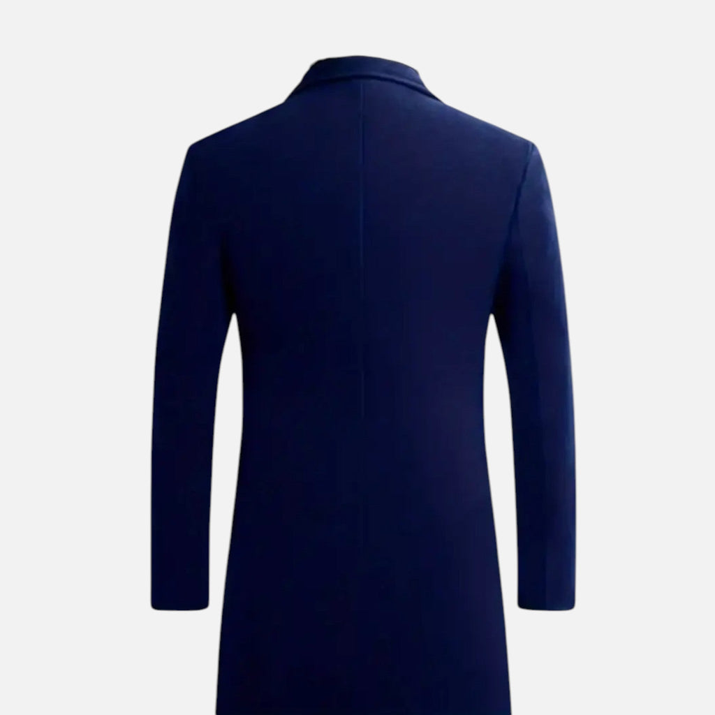 Aiden | Men's Knee-Length Coat With Pockets And Long Sleeve | Classic