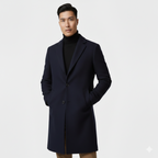 Aiden | Men's Knee-Length Coat With Pockets And Long Sleeve | Classic
