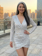 Amanda | Women Cocktail Dress With Radiant Texture And Figure-Enhancing Shape | Chic Style