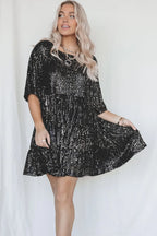 Madison | Women's Sparkle Dress With V-Neck And Pleated Design | Glamorous