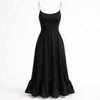 Ariana | Women’s Graduation Dress With Spaghetti Straps And Ruffle Hem | Elegant