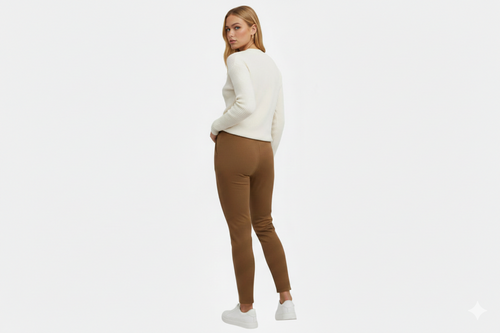 Ava | Women's  Plus Size Knit Trousers With Pockets And Slim Fit | Everyday