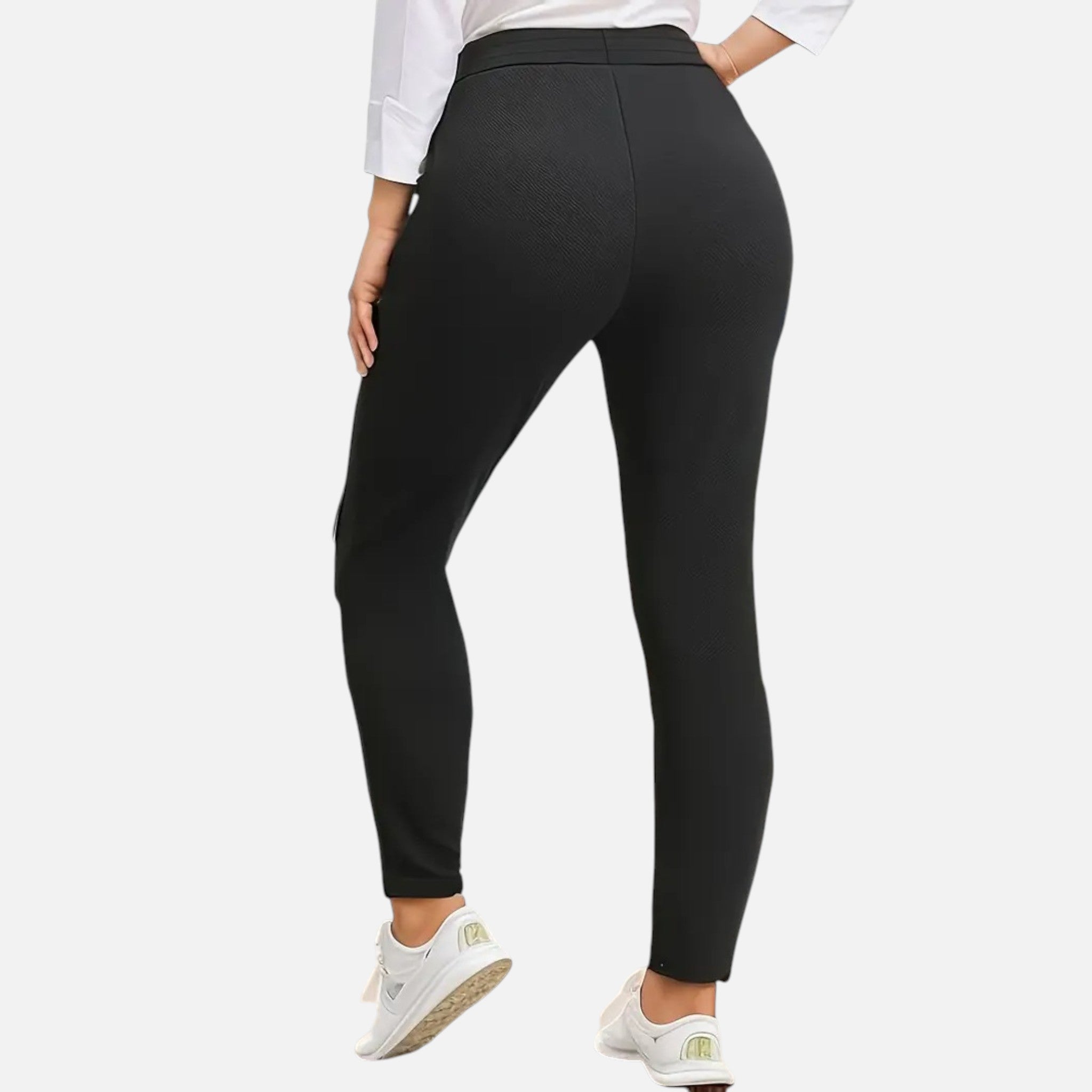 Ava | Women's  Plus Size Knit Trousers With Pockets And Slim Fit | Everyday