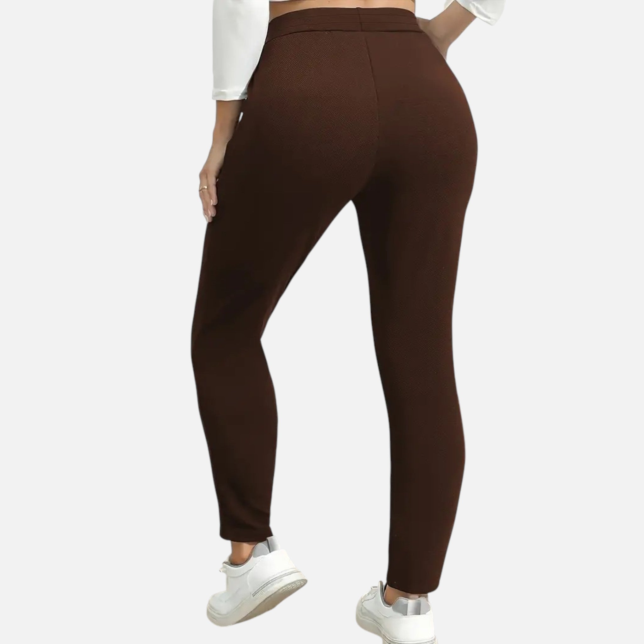 Ava | Women's  Plus Size Knit Trousers With Pockets And Slim Fit | Everyday