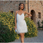 Ava | Women's Prom Dress With V-Neckline And Pleated Texture