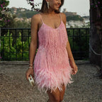 Ava | Women's Prom Dress With V-Neckline And Pleated Texture
