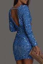 Avery | Women's Cocktail Dress With Long Sleeves And Woven Texture | Glamorous