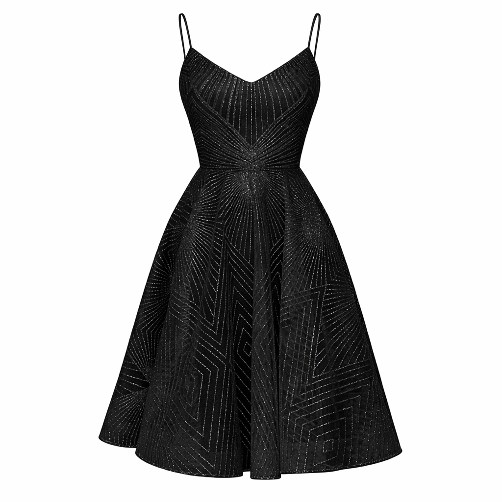 Belén | Women Cocktail Dress With Sequin Bodice And Satin Skirt | Evening Style