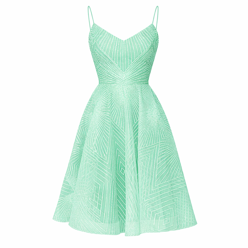 Belén | Women Cocktail Dress With Sequin Bodice And Satin Skirt | Evening Style