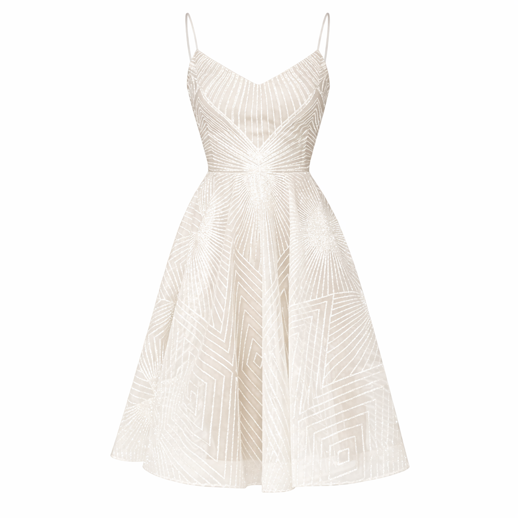 Belén | Women Cocktail Dress With Sequin Bodice And Satin Skirt | Evening Style