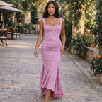 Boheme | Women's Cocktail Dress With Lace Bodycon Design And Ruched Waist Detail | Party