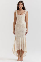Boheme | Women's Cocktail Dress With Lace Bodycon Design And Ruched Waist Detail | Party