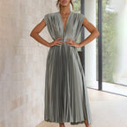 Cassia | Women’s Graduation Dress With V-Neck And Ruffle Sleeves | Elegant