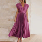 Cassia | Women’s Graduation Dress With V-Neck And Ruffle Sleeves | Elegant