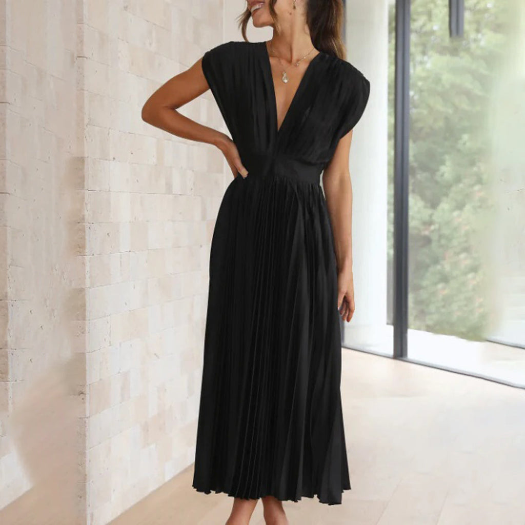 Cassia | Women’s Graduation Dress With V-Neck And Ruffle Sleeves | Elegant