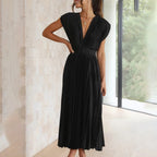 Cassia | Women’s Graduation Dress With V-Neck And Ruffle Sleeves | Elegant