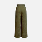 Charlotte | Women's Corduroy-Style Straight-Leg Trousers With Pockets | Modern