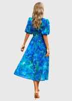 Clara | Women's Floral Dress With Smocked Waist And V Neckline | Casual