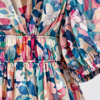 Clara | Women's Floral Dress With Smocked Waist And V Neckline | Casual