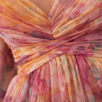 Clara | Women's Floral Dress With Spaghetti Strap Design And Flowing Maxi Skirt | Elegant