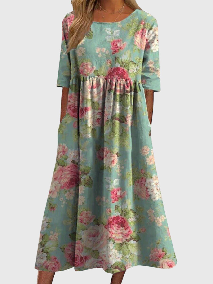 Clara | Women’s Formal Dress With Floral Embroidery And Relaxed Fit | Elegant