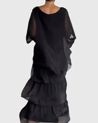 Clara | Women’s Formal Dress With Layered Ombre Skirt And Loose-Fit Top | Elegant