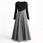 Clara | Women’s Formal Dress With Long Sleeves And Pleated Maxi Skirt | Elegant