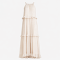 Delilah | Women's Day Dress With Halter Neck Design And Ruffle Trim Detail | Elegant