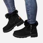 Elara | Women's Fleece-Lined Boots With Fur Trim And Slip On Design | Cozy