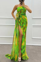 Elena | Women’s Graduation Dress With V-Neck And Puff Sleeves | Elegant
