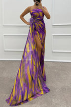 Elena | Women’s Graduation Dress With V-Neck And Puff Sleeves | Elegant