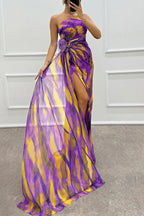 Elena | Women’s Graduation Dress With V-Neck And Puff Sleeves | Elegant