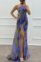 Elena | Women’s Graduation Dress With V-Neck And Puff Sleeves | Elegant