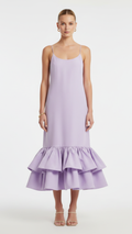 Elowen | Women's Bodycon Dress With Spaghetti Straps And Tiered Hem