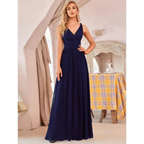 Brielle | Women's Wedding Guest Dress With V-Neckline And Ruched Waist