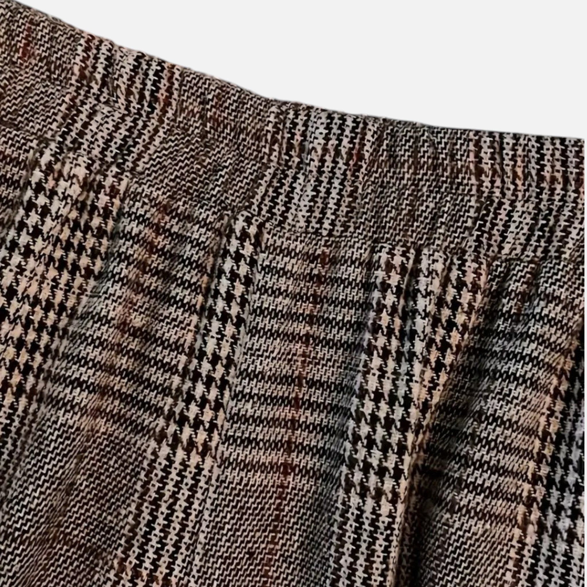 Harper | Women's Houndstooth Trousers With Pleats And Pockets | Chic