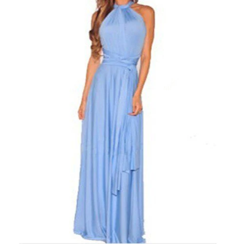 Irma | Women’s Graduation Dress With Halter Neck And Wrap Waist | Elegant