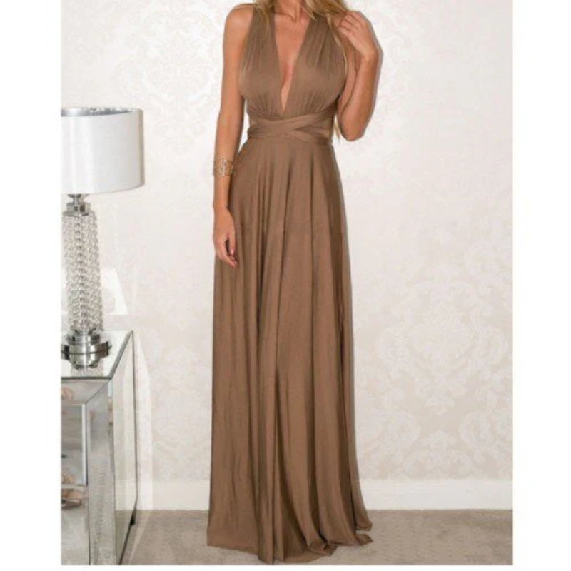 Irma | Women’s Graduation Dress With Halter Neck And Wrap Waist | Elegant