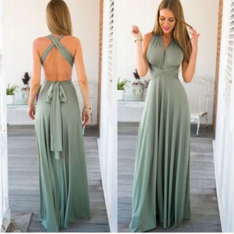 Irma | Women’s Graduation Dress With Halter Neck And Wrap Waist | Elegant