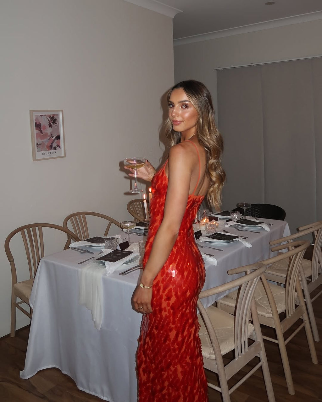 Kalea | Women's Sparkle Dress With Sequin Design And Backless Straps | Glamour