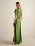 Kody | Women's Cocktail Dress With Satin Lace Asymmetric Design And Elegant Maxi Silhouette | Party