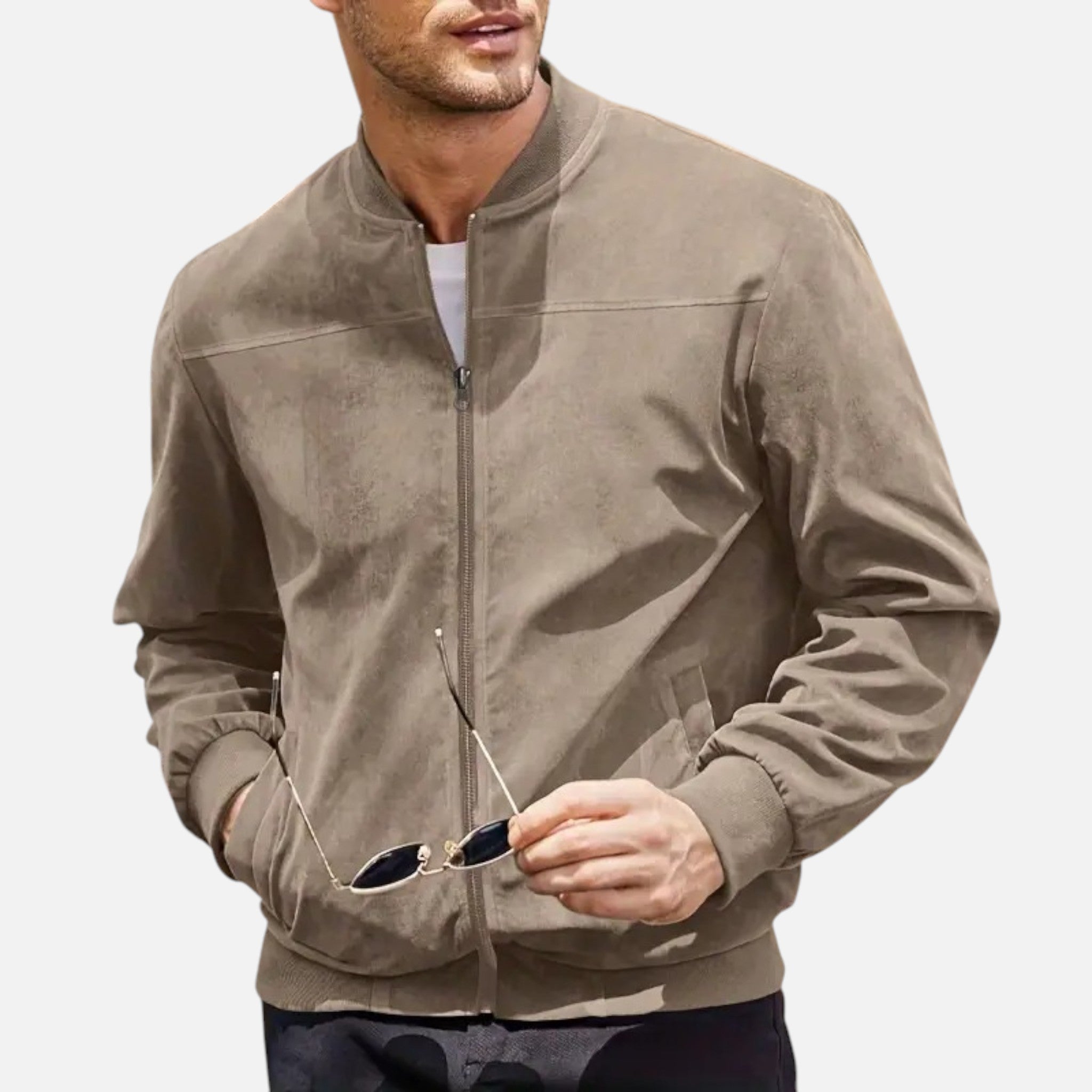 Lucas | Men's Jacket With Zip Closure And Long Sleeve | Minimalist