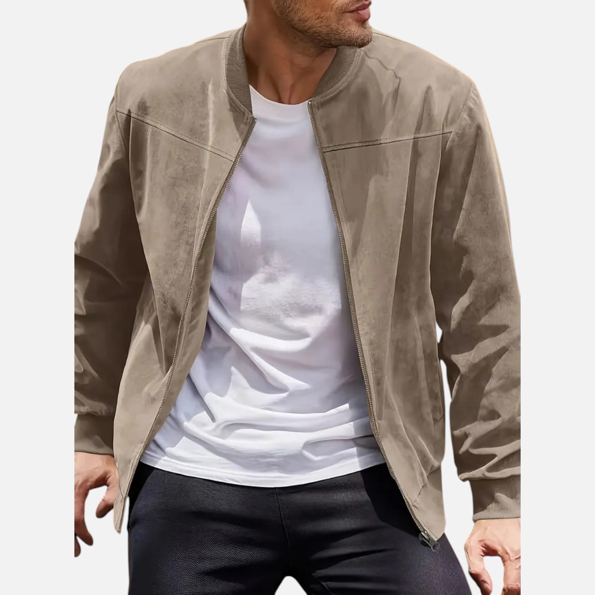 Lucas | Men's Jacket With Zip Closure And Long Sleeve | Minimalist