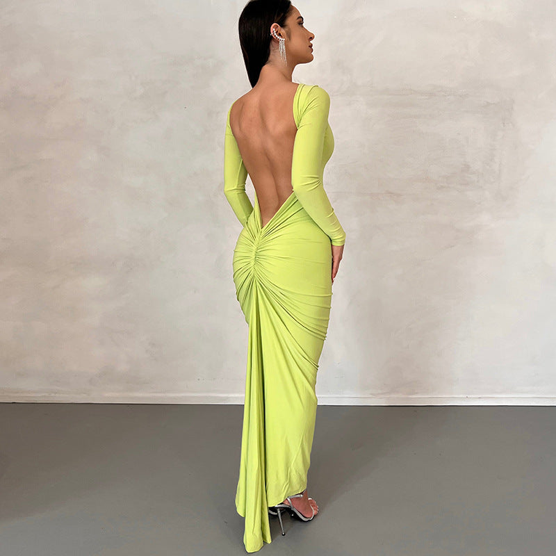 Luna | Satin Graduation Dress for Women | Elegant High-Slit Evening Gown
