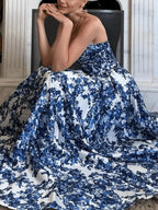 Madison | Women's Bodycon Dress With Strapless Neckline And Pleated Skirt